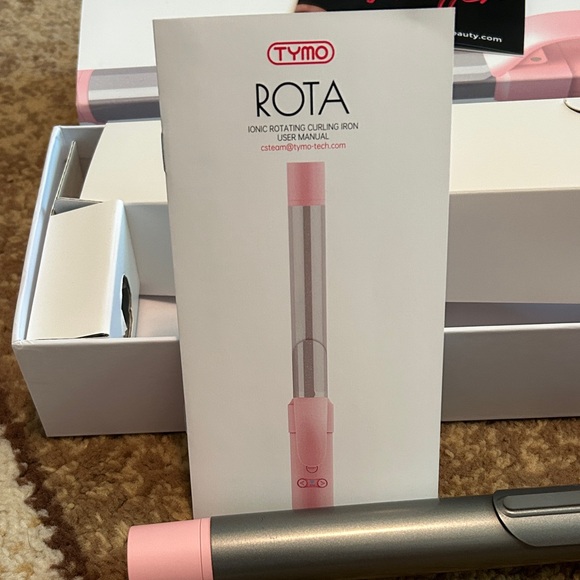 TYMO ROTA 1” Ionic Rotating Pink Curling Iron - Picture 5 of 15